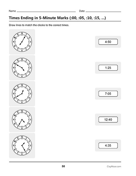 clcoks worksheet analaog clocks to digital