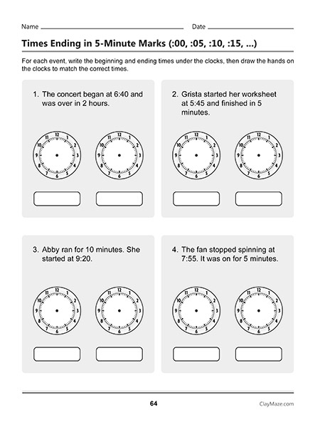 telling time word problems