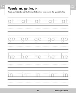 sight words handwriting practice worksheet
