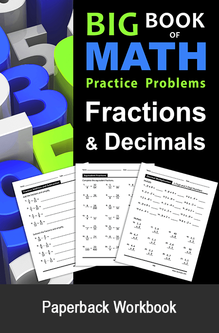 Big Book of Math Fractions and Decimals Workbook