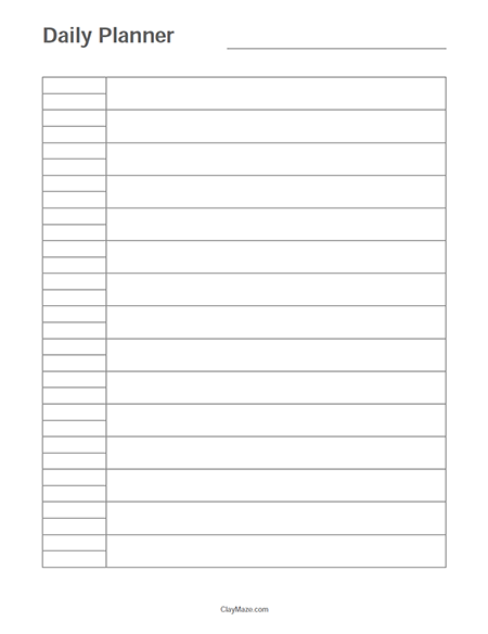 Daily Planner Freestyle (no times)