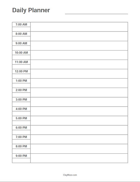 Freestyle daily planner.