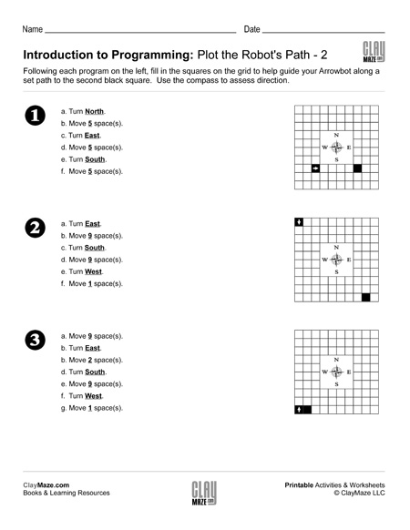 intro programming plot path worksheet