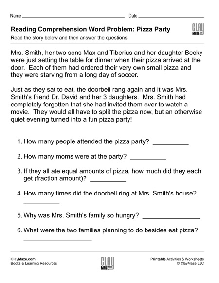 Making Friends with Pizza, Third Grade Reading Passage