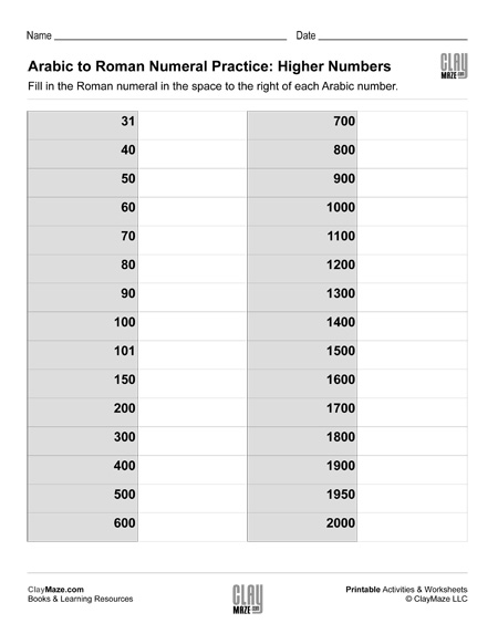 arabic-numerals-to-roman-numerals-higher-numbers-childrens-educational-workbooks-books-and