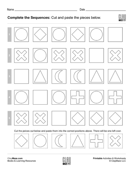 complete the sequences worksheet