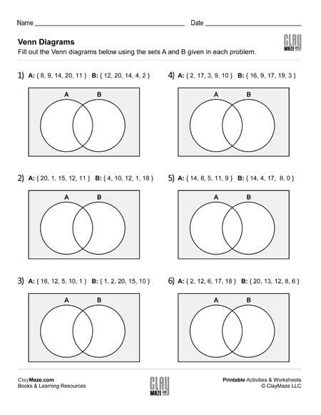 sorting numbers with venn diagrams worksheet