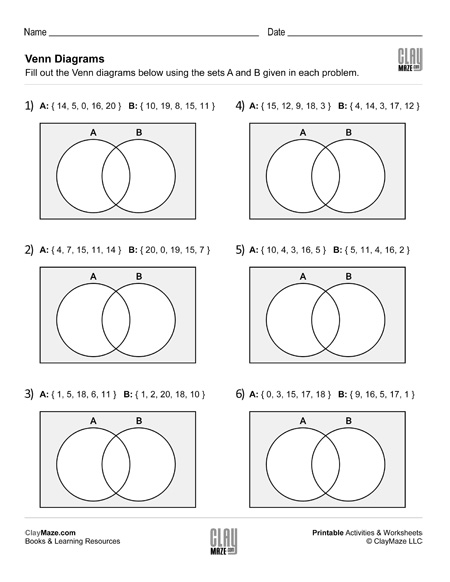 sorting numbers with venn diagrams worksheet