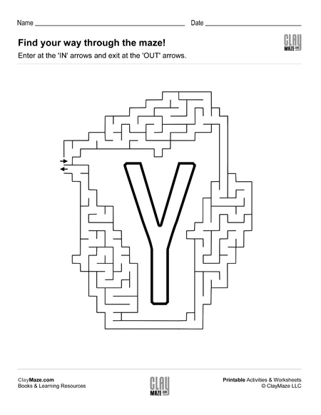 alphabet maze worksheet the letter y homeschool books math workbooks and free printable worksheets