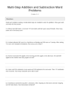 Multi-Step Addition & Subtraction Word Problems (Grades 3–4)