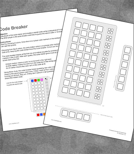 Printable Checkers Game