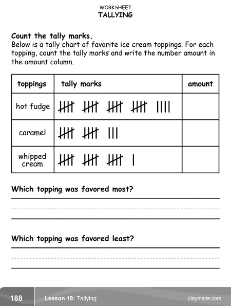 count the tally marks