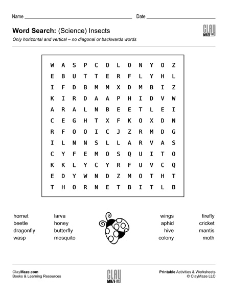 word search worksheet